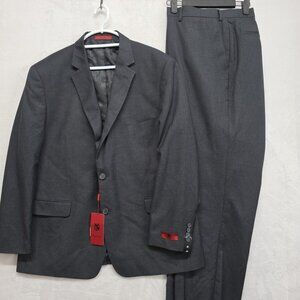 Renoir Dark Gray Classic Fit Single Breasted Suit R46/40 202-1 CL Pant R52/46